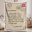 Letter Air Mail To My Girlfriend Sherpa Blanket W2309137