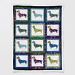 Dachshund Pattern Sherpa Blanket W2609211