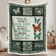 Butterfly Beside You Sherpa Blanket W220905