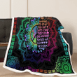 Colorful Mandala Hippie Sherpa Blanket W2309200