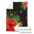 FamilyGater Blanket - Hawaii Hibiscus Polynesian Premium Blanket - AH J2
