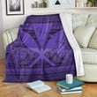 FamilyGater Blanket - Hawaiian Kanaka Polynesian Tribal Premium Blankets Reggae Color Purple AH - J7C