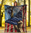 Lineman American Usa Flag Fleece Blanket Great Customized Gifts For Birthday Christmas Thanksgiving