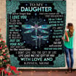 To My Daughter - Dragonfly - I Love You Blanket
