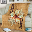 FamilyGater Blanket - Hawaiian Vintage Hibiscus Premium Blankets AH - J0C