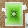 Green Spiral Light - Retro Yet Futuristic Sherpa Fleece Blanket
