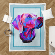dog on pop art style - Pop Art Sherpa Fleece Blanket