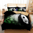 Panda Coming Out Of Themoke 3D Customize Bedding Set Duvet Cover SetBedroom Set Bedlinen