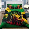 Jamaica The Great Lion- Green Shade- All Size Bedding Set (Duvet Cover)