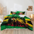 Jamaica The Great Lion- Green Shade- All Size Bedding Set (Duvet Cover)