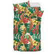 Hawaii Tropical Leaves Flowers And Birds Floral Jungle Bedding Set J71