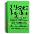 2 Years Of Happy Marriage 2Nd Anniversary Cool Gift Portrait Canvas