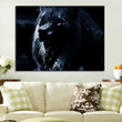 Wolf Canvas Art - Underworld Wolves Black Wall Art Printed Canvas - Gifts For Wolf Lovers