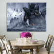 1 Panel Robot Rising From Sea Pacific Rim Wall Art Canvas