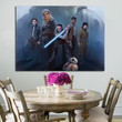 1 Panel Rey Poe Dameron Chew Bacca Finn And Rose Wall Art Canvas