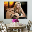 1 Panel Miranda Lambert And Guitar Wall Art Canvas