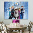 1 Panel Frozen Elsa And Friends Wall Art Canvas