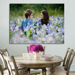 1 Panel Edward Cullen & Bella Swan Blue Flower Wall Art Canvas