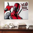 1 Panel Deadpool Face Drawing Colored Wall Art Canvas