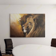 Lion And God Canvas Poster