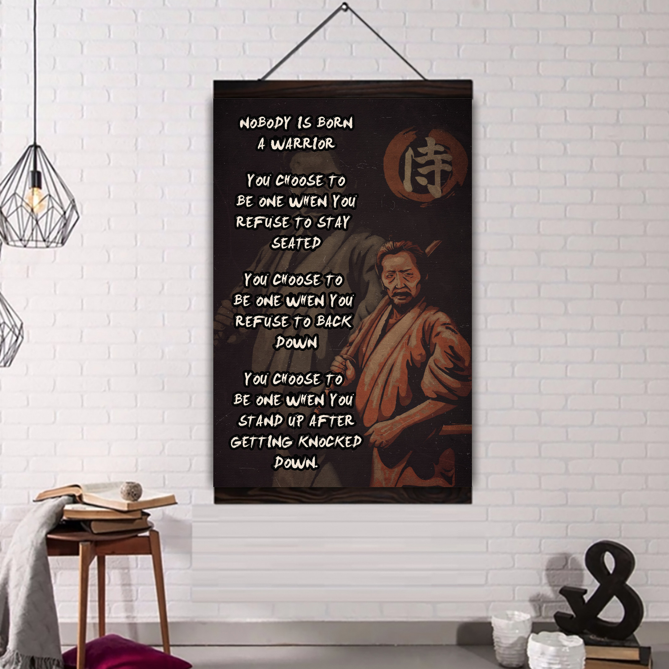 (Xh638) Samurai Poster, Canvas - Nobody Is Born A Warrior - Free Shipping On Orders Over $75