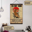 (Xh330) Customizable Tiger Hanging Canvas – Dad To Son- Always Remember.