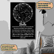 (Qh381) Customizable Star Map Hanging Canvas – Dad To Bella- Nobody Like You.