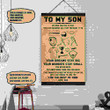 (Lp194) Customizable Baseball Hanging Canvas – Dad To Son – Your Dreams Stay Big.