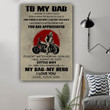 (Ll92) Customizable Biker Canvas - Son To Dad - I Love You