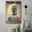 (Ll77) Customizable Wolf Canvas - Dad To Son- You Are Braver
