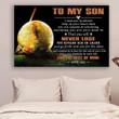 (Ll51) Baseball Canvas - Dad To Son - Never Lose