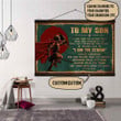 (Da317) Customizable Spartan Hanging Canvas - To My Son- I Am The Storm.