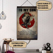 (Da261) Customizable Eagle Hanging Canvas - To My Son- Always Remember.