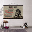(Cv898) Lion Hanging Canvas - To My Wife, You Are Braver V2