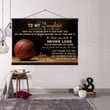 (Cv639) Basketball Hanging Canvas - Dad&Mom To Daughter Never Lose