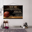 (Cv520) Basketball Hanging Canvas - Mom Son Never Lose