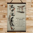 (Cv364) Samurai Hanging Canvas - Nobody Is Born A Warrior.