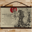 (Cv356) Samurai Hanging Canvas - Nobody Is Born A Warrior.