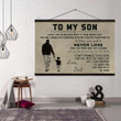 (Cv301) Canvas With The Wood Frame - Family To My Son Love Dad.