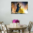 1 Panel Belle And Beast Dancing In Castle Wall Art Canvas