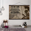 (A31) Spartan Hanging Canvas - Dad To Son - And Remember.