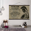 (A28) Spartan Hanging Canvas - Dad To Son - You Are Braver.
