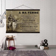 (A23) Knight Templar Hanging Canvas - To My Wife - You Are Braver Fre.