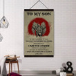 (A126) Knight Templar Hanging Canvas - Dad To Son - I Am The Storm.