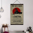 (A114) Spartan Hanging Canvas - Mom To Son - I Love You.