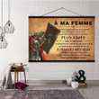 (A07) Knight Templar Hanging Canvas - To My Wife - You Are Braver Fre.