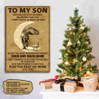 (Da685) Customizable T-Rex Poster, Canvas - Dad To Son - Way Back Home-