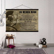 (Cv1200) Knight Templar Hanging Canvas - To My Husband - You Are Braver Ger.