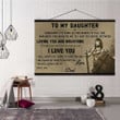 (A44) Knight Templar Hanging Canvas - Dad To Daughter - I Love You.