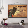 (A06) Knight Templar Hanging Canvas - To My Wife - You Are Braver Ger.